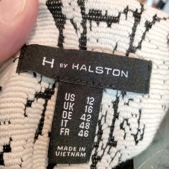 H by Halston marble print zip jacket top size 12 - Picture 7 of 8